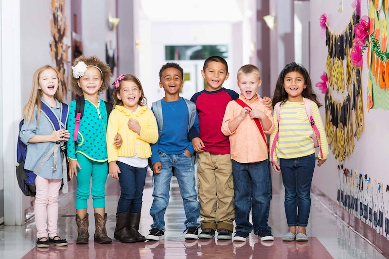 Group of kindergarten kids