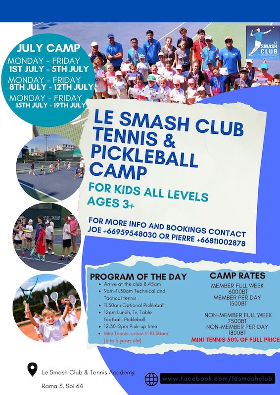 Le Smash Club and Tennis Academy Bangkok - Tennis and Pickleball Camp