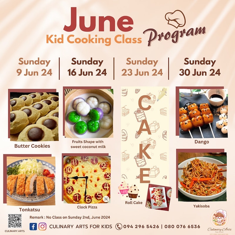 Culinary Arts for kids - Cooking Class June Program