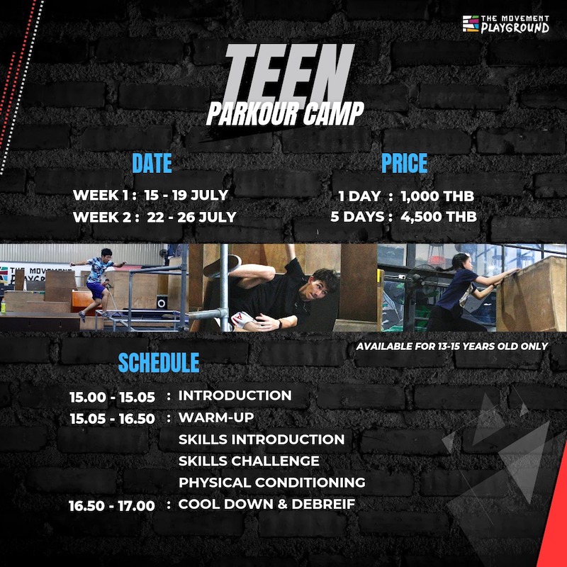 The Movement Playground - Teens Parkour Camp