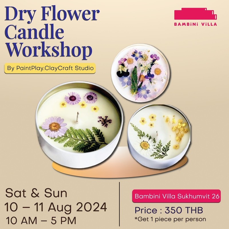 Bambini Villa - Dry Flower Candle Workshop