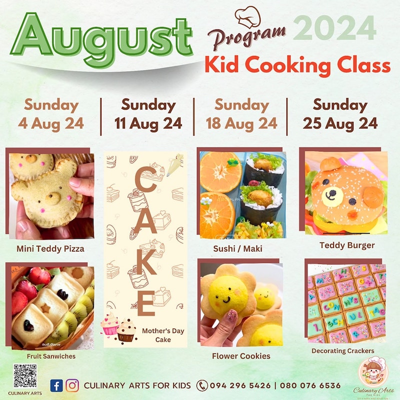 Culinary Arts for Kids - August Program