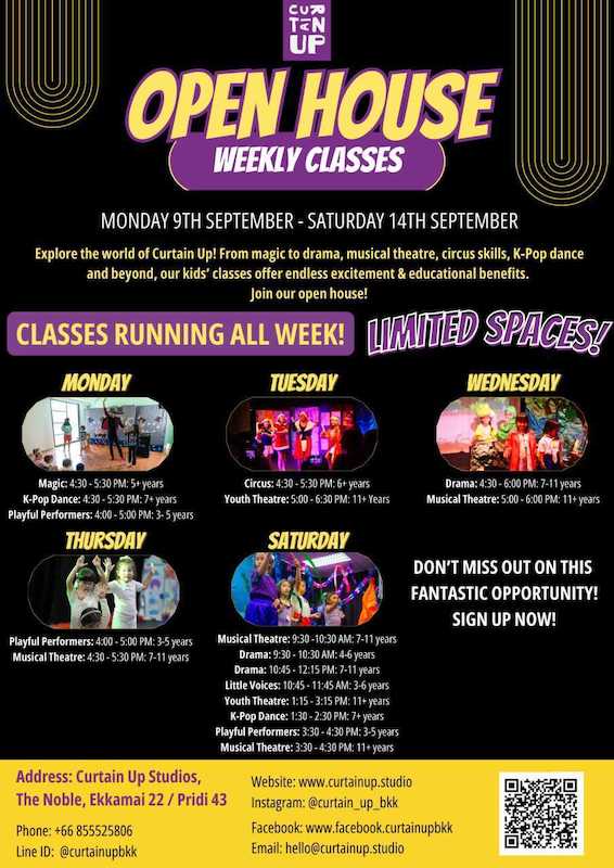 Curtain Up Bkk - Open House Weekly Classes