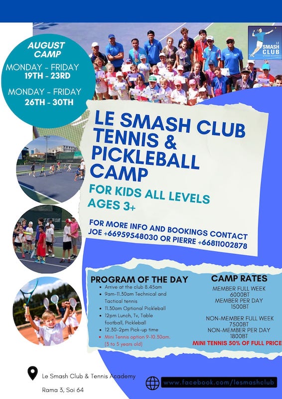 Le Smash Club and Tennis Academy Bangkok - August Camp