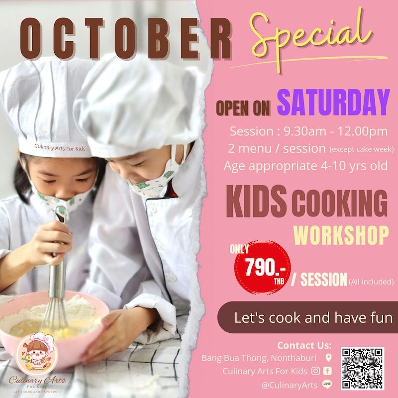 Culinary Arts for kids - October Special Saturday Class