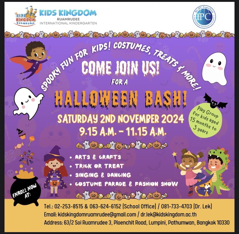 Kids Kingdom Ruamrudee International Kindergarten - Halloween Bash