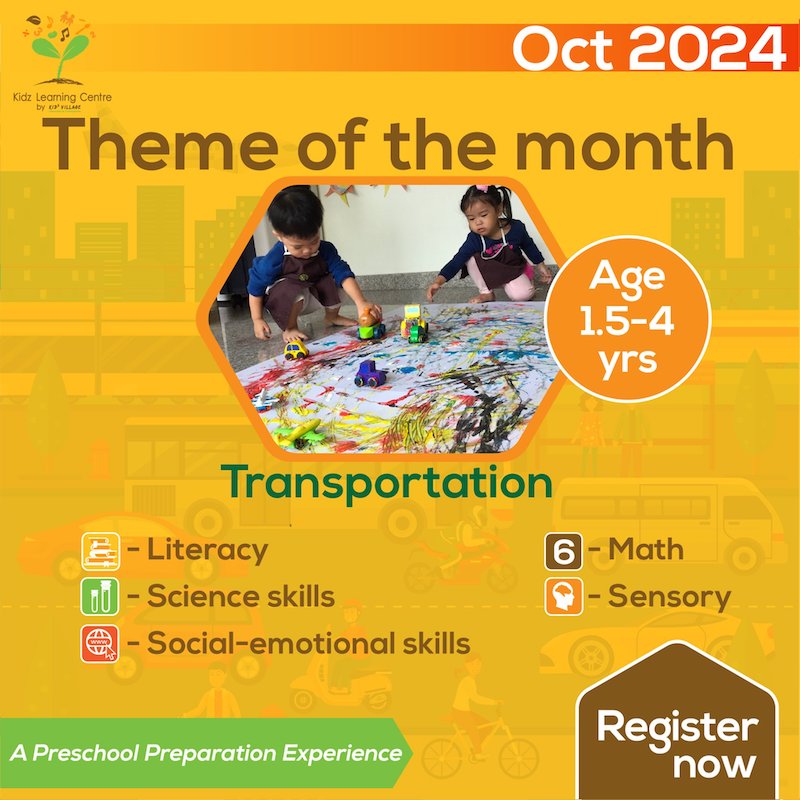 Kidz Learning Centre by Kidz Village - Theme : Transportation