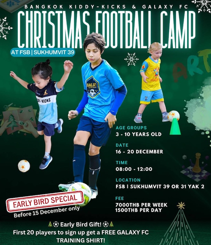 Bangkok Kiddy Kicks – Christmas Soccer Camp at FSB