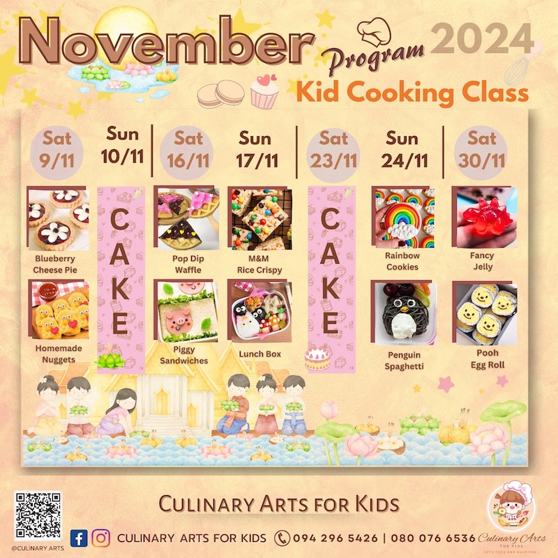 Culinary Arts for Kids - November Cooking Class