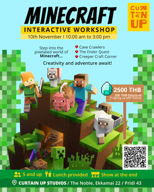 Curtain Up Bkk - Minecraft Interactive Workshop