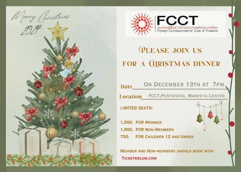 Foreign Correspondents' Club of Thailand - Christmas Dinner