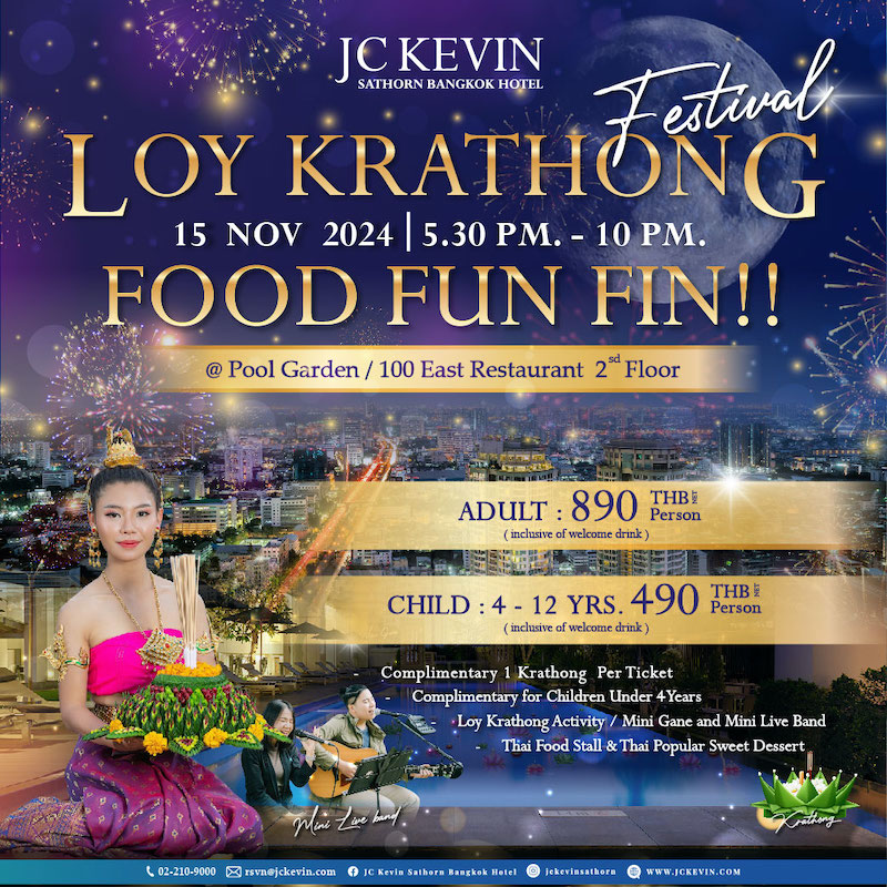 JC Kevin Sathorn Bangkok Hotel - Loy Krathong Festival