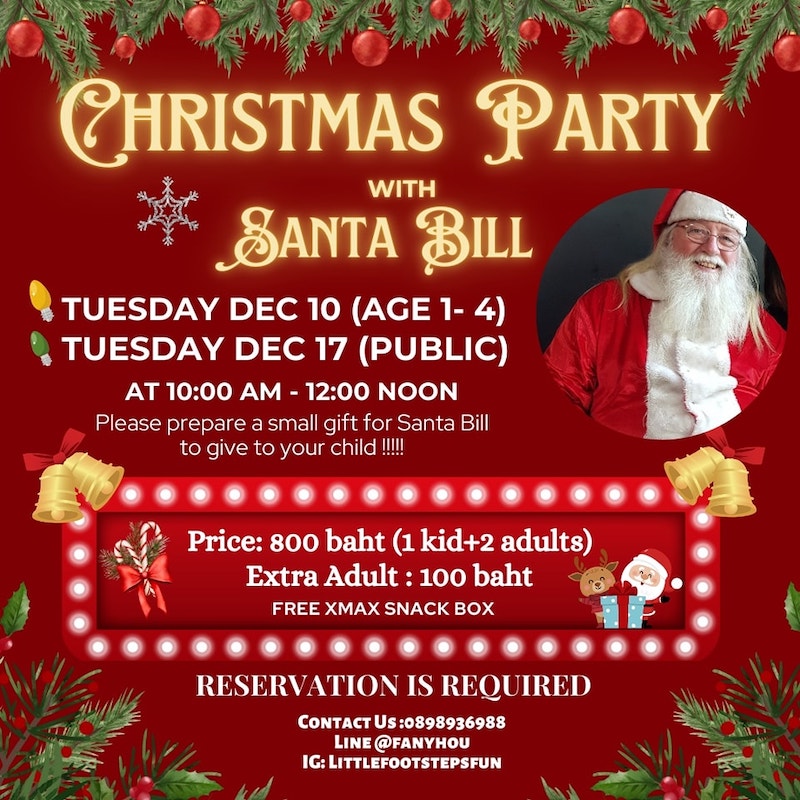 Little Footsteps - Christmas Party with Santa Bill