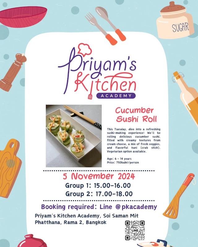 Priyam's Kitchen for Kids - Cucumber Sushi Roll