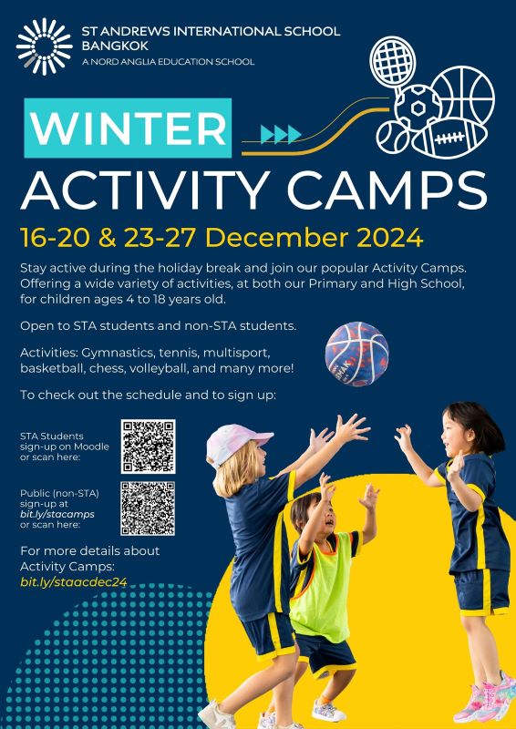 St Andrews International School Bangkok - Winter Activity Camps