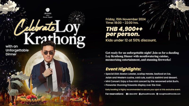 The Salil Hotel Riverside Bangkok - Celebrate Loy Krathong