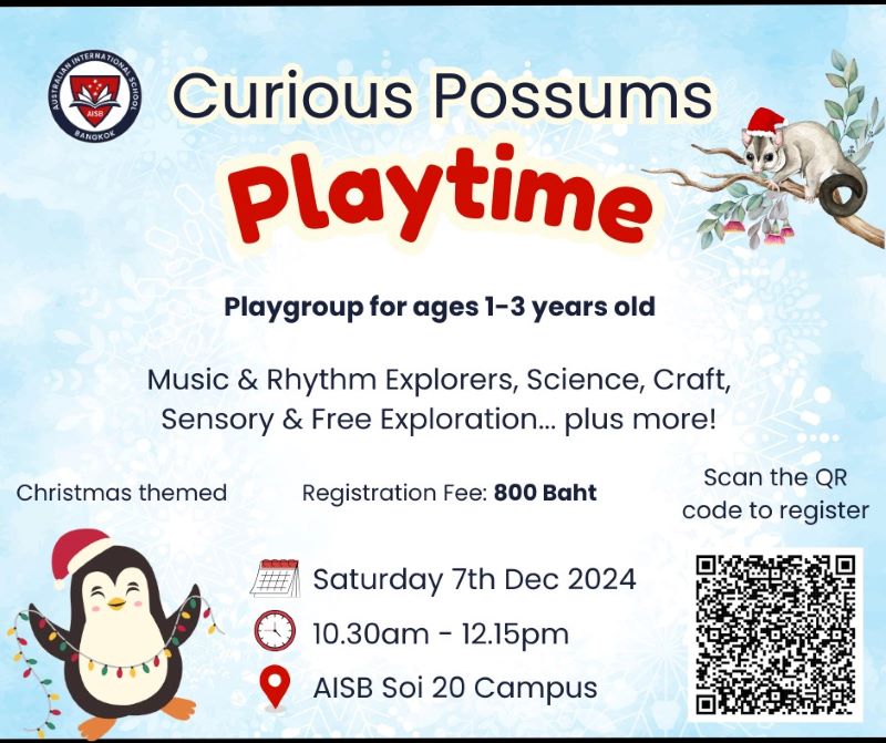 Australian International School Bangkok - Curious Possums Playtime