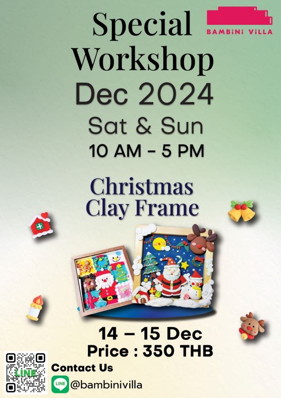 Bambini Villa - Christmas Clay Frame Workshop