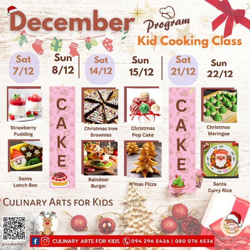 Culinary Arts for kids - December Program