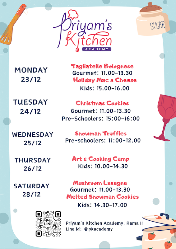 Priyam's Kitchen for Kids - 3rd Week Chart