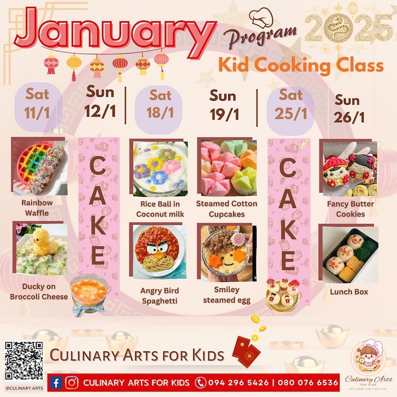 Culinary Arts for kids - January Program