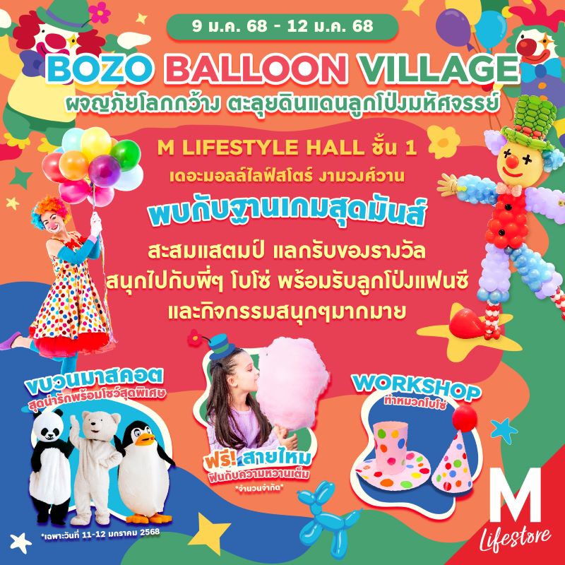 The Mall Lifestore Ngamwongwan - BOZO BALLOON VILLAGE